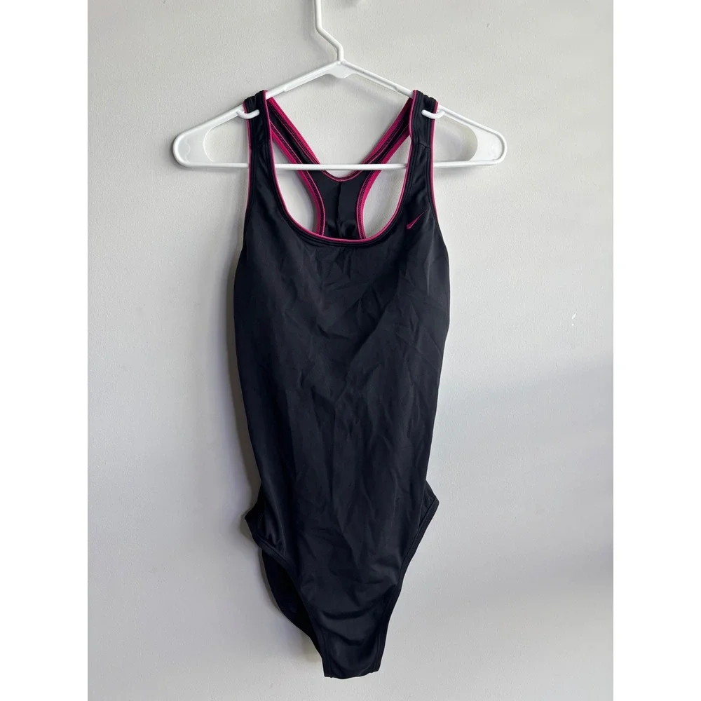 Nike Black One Piece Swimsuit Women Size 10